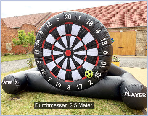 Ansicht Footdart 2,50 Meter Durchmesser.